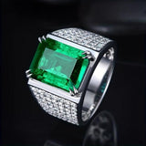 Bague Elsa avec émeraude et zircones