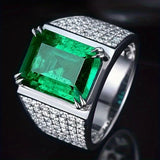 Bague Elsa avec émeraude et zircones
