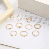 Ensemble de bagues : 10 bagues or blanc et or