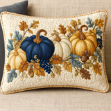 Taie d'oreiller matelassée Récolte Bleue Rustique