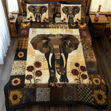 Ensemble de lit matelassé 3 pièces - Éléphant