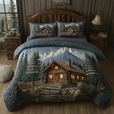 Ensemble de lit matelassé 3 pièces - Log Cabin Rustique