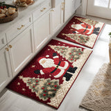 Pauline - Tapis de cuisine Parade du Père Noël (lot de 2)