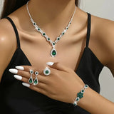 Parure Adriana Lysandra | Or blanc