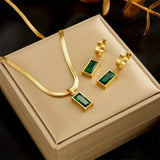 Schmuckset Lina mit Smaragd
