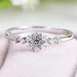 Bague flocon de neige en or blanc