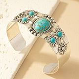 Jonc turquoise Seren | Or blanc