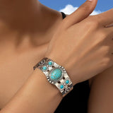 Jonc turquoise Seren | Or blanc