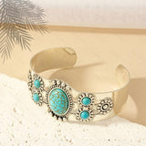 Jonc turquoise Seren | Or blanc