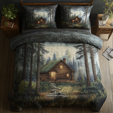 Ensemble de lit matelassé 3 pièces - Log Cabin