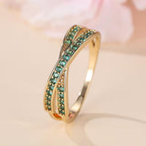 Bague rivière d'émeraude
