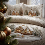 Ensemble de lit matelassé 3 pièces - Chalet sous la Neige