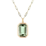 Collier Sofia avec pierre vert émeraude
