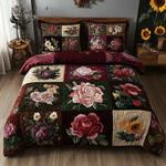 Ensemble de lit matelassé 3 pièces - Charme du Printemps