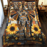 Ensemble de lit matelassé 3 pièces - Éléphant