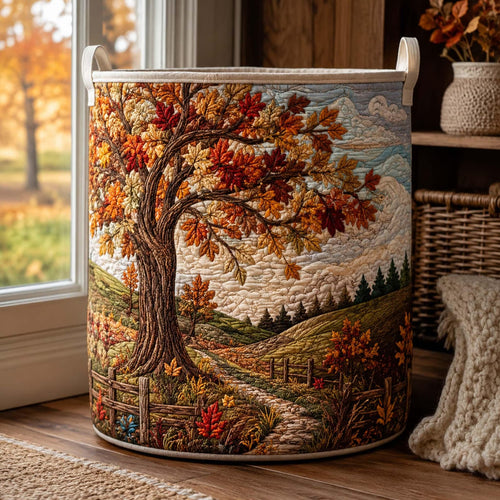 Panier à linge matelassé Sentier d'Automne
