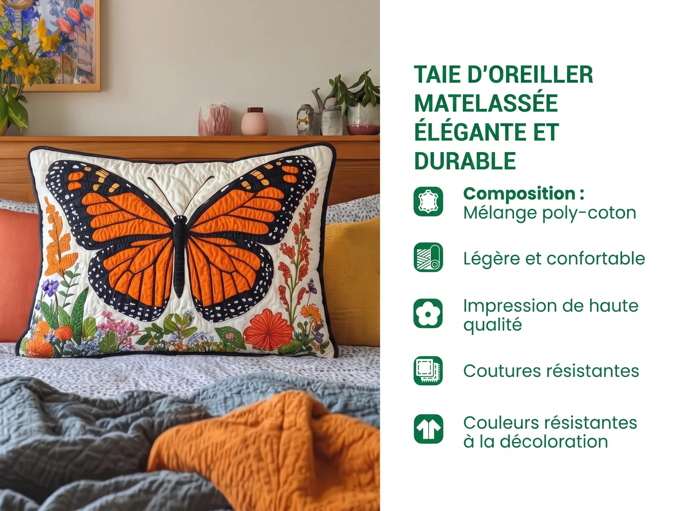 Taie d'oreiller matelassée Joie de la Moisson – vue 4