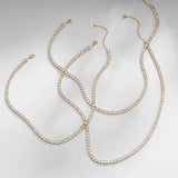 Tennis-Halskette in Gold