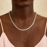 Tennis-Halskette in Gold