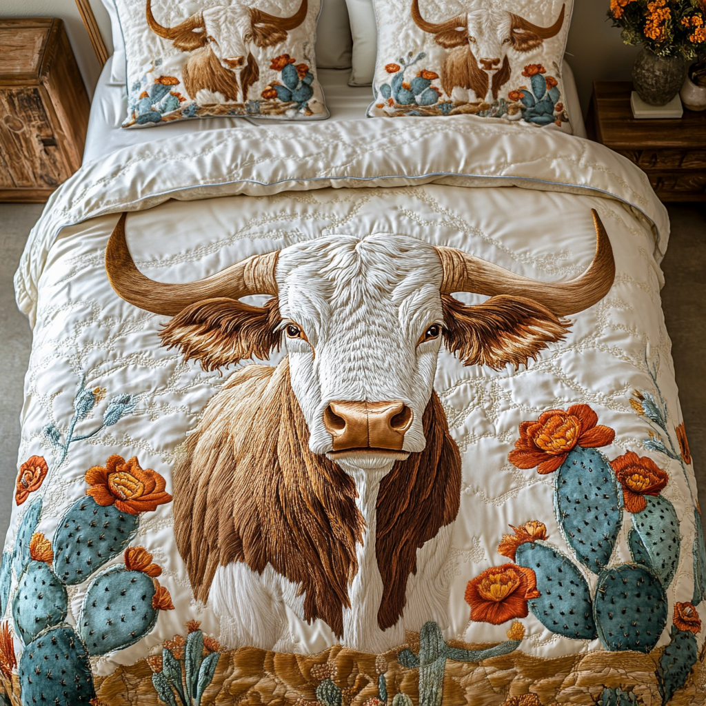 Ensemble de lit matelassé 3 pièces - Longhorn du Texas