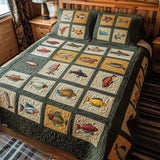 Ensemble de lit matelassé 3 pièces - Pêche