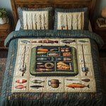 Ensemble de lit matelassé 3 pièces - Pêche