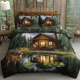 Ensemble de lit matelassé 3 pièces - Log Cabin Paisible