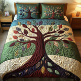 Ensemble de lit matelassé 3 pièces - Arbre de Vie