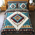 Ensemble de lit matelassé 3 pièces - Motif Amérindien