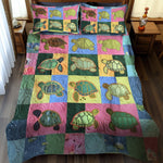 Ensemble de lit matelassé 3 pièces - Tortue Marine
