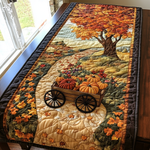 Chemin de table matelassé Citrouille Rustique – vue 2