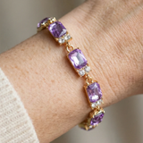 Bracelet à breloques améthyste Valleria | Or