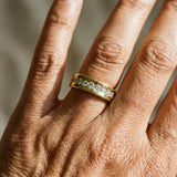 Bague vintage en or avec zircones