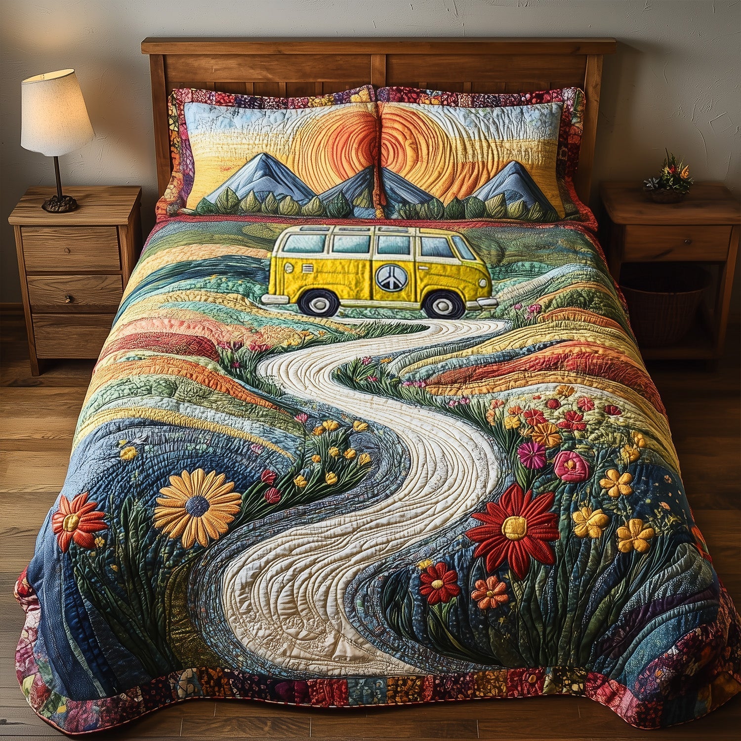 Ensemble de lit matelassé 3 pièces - Voyage Vintage II