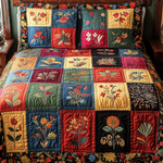 Ensemble de lit matelassé 3 pièces - Charme Vintage