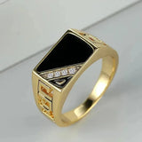 Bague en or blanc avec or et cristaux