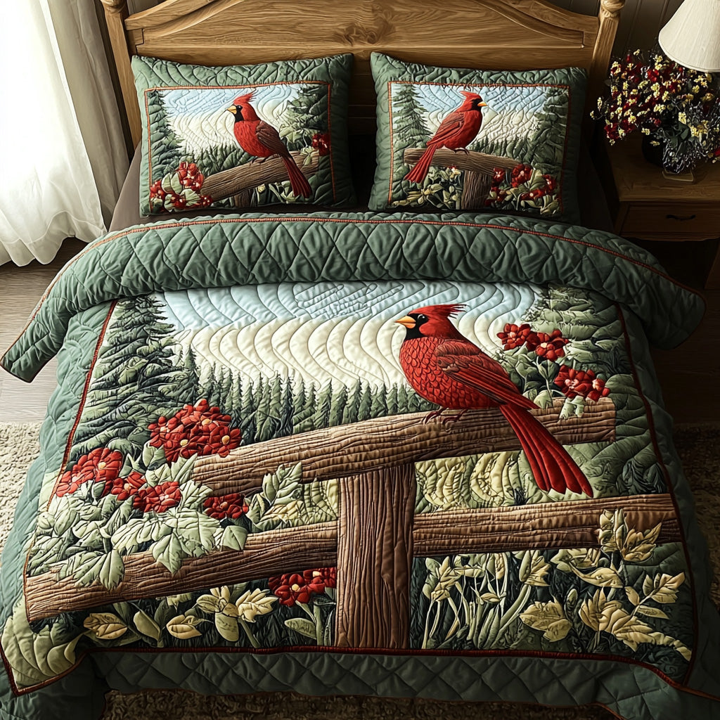 Ensemble de lit matelassé 3 pièces - Cardinal