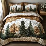 Ensemble de lit matelassé 3 pièces - Forêt II