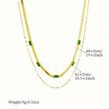 Collier rétro doré deux rangs « Sorella Gem »