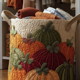 Panier à linge matelassé Citrouille d'Automne