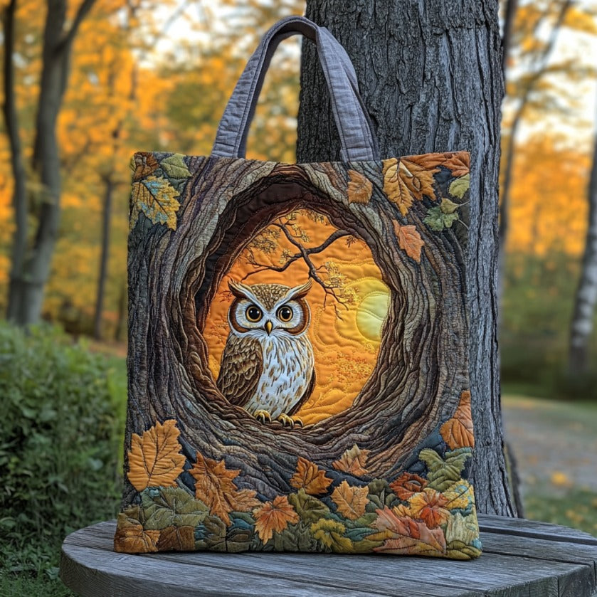 Sac cabas hibou matelassé