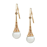 Boucles d'oreilles perles monture filigranée