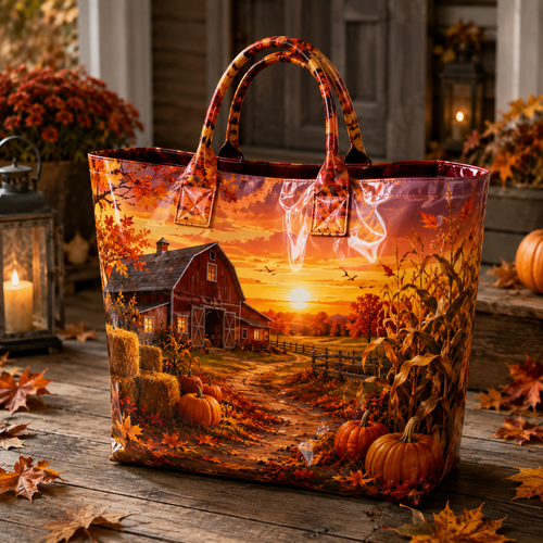 Sac cabas ferme au coucher du soleil en PVC