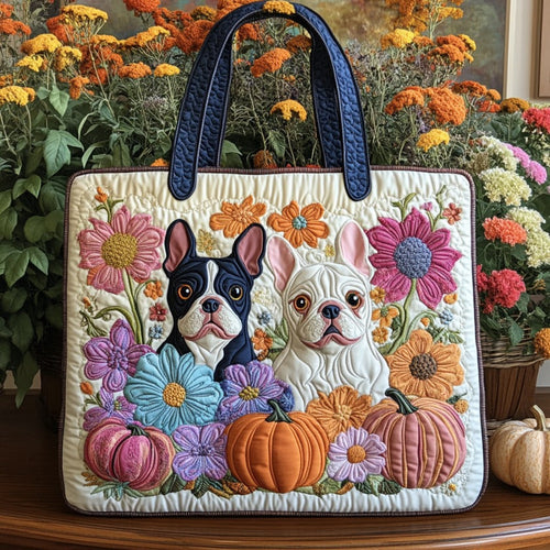 Sac cabas bouledogue français matelassé