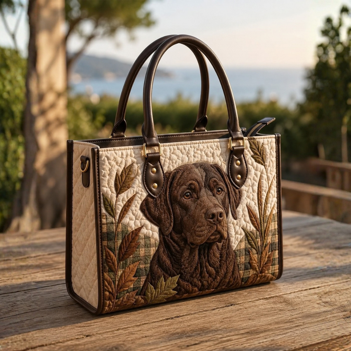 Sac à main - Portrait de Labrador Marron