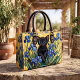 Sac à main - Iris & chat noir