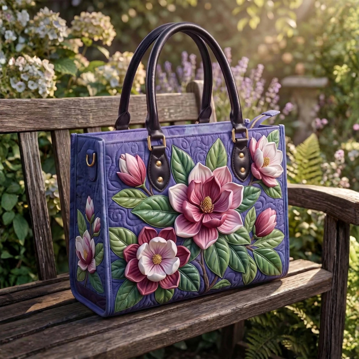 Sac à main - Magnolias Violets