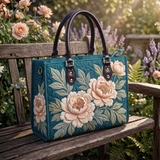 Sac à main - Pivoines Petrol