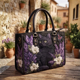 Sac à main - Chat noir & Fleur
