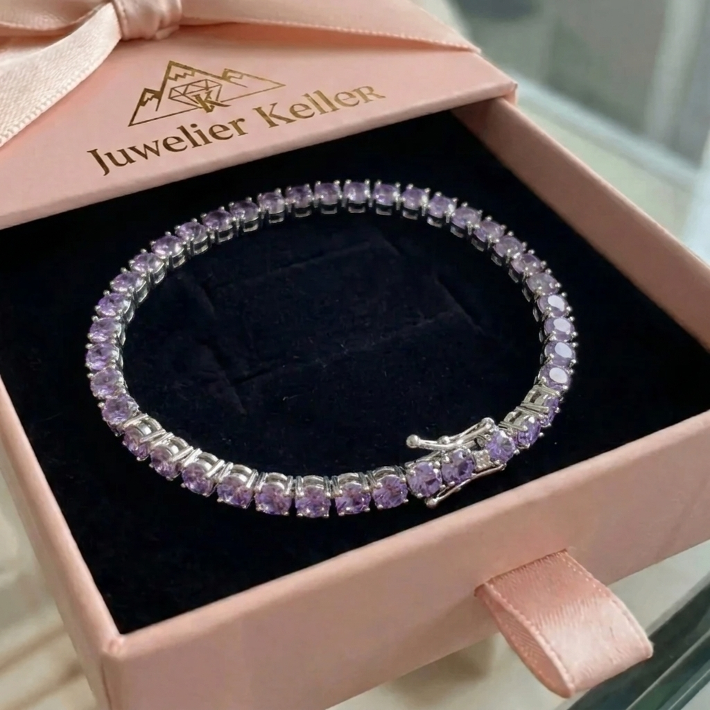 Bracelet tennis améthyste